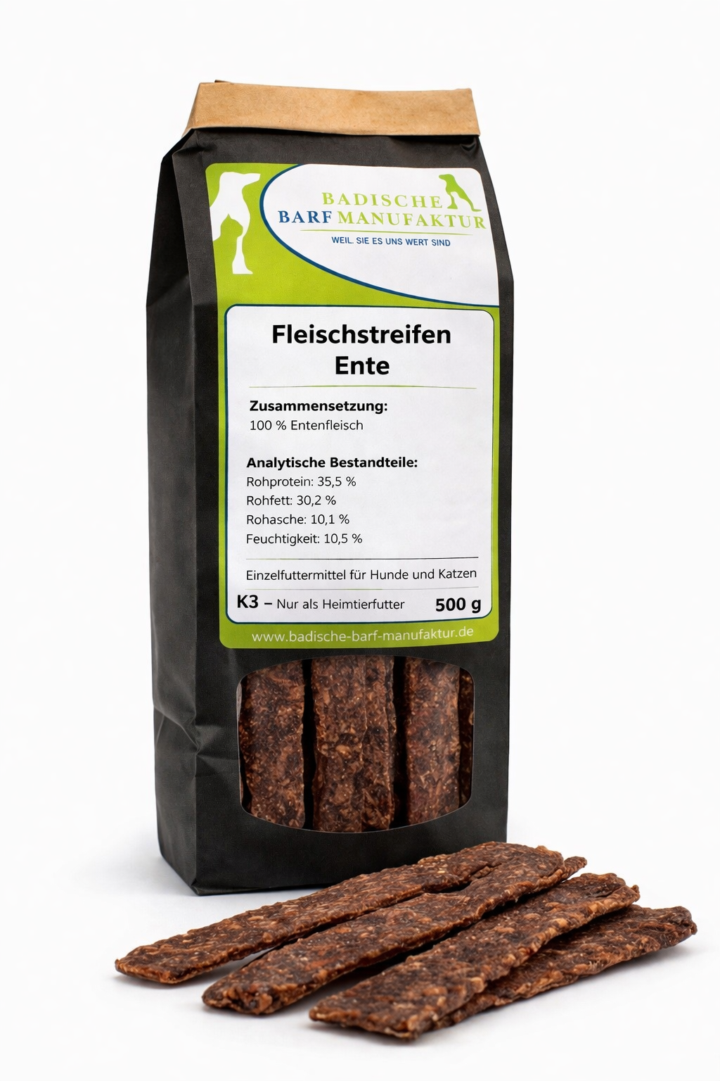Fleischstreifen Ente Natur pur