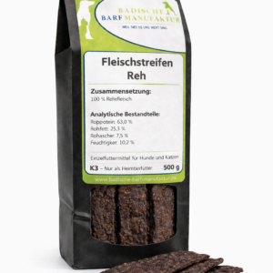 Fleischstreifen Reh Natur pur