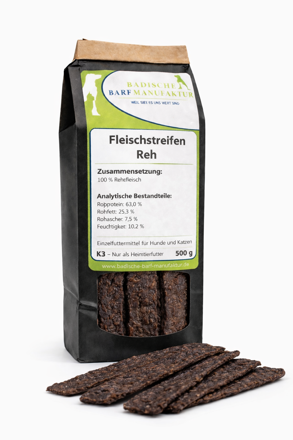 Fleischstreifen Reh Natur pur