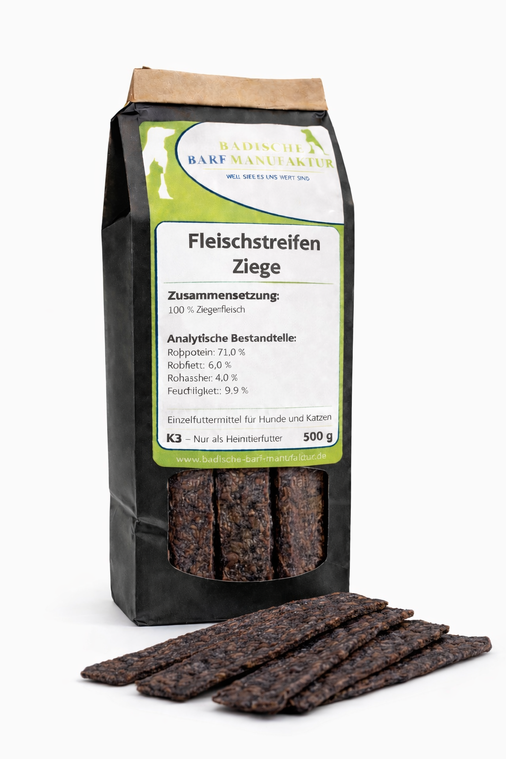 Fleischstreifen Ziege Natur pur